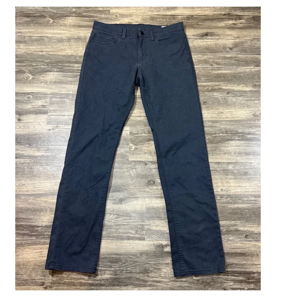 English Laundry Men's Dark Navy Twill Pants 32x34 Casual Trousers Relaxed Fit